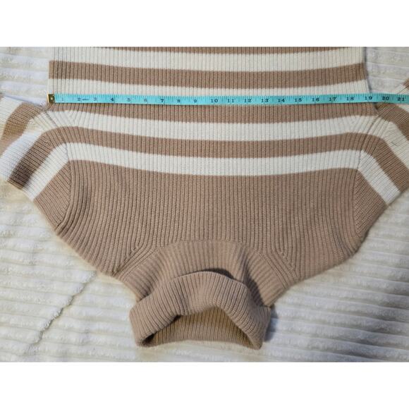 J. Crew Wool And Recycled Cashmere Relaxed Striped Turtleneck Sweater - Picture 9 of 11